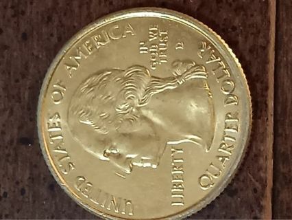 24kt gold plated 2007 D Quarter