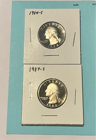    1984 S 1987 PROOF Deep Cameo Quarters
