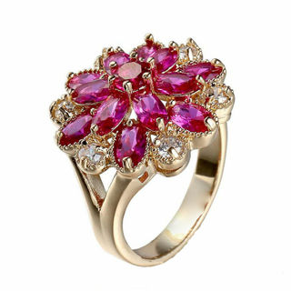 Multi High Quality Rose Topaz Rose Gold Plated Ring Size10+ bonus ring 
