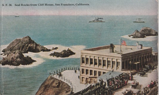 Vintage Used Postcard: gin z: Seal Rocks, San Francisco, CA