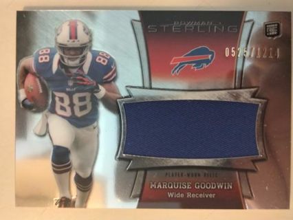 2013 marquise Goodwin rc jersey card 0525/1214