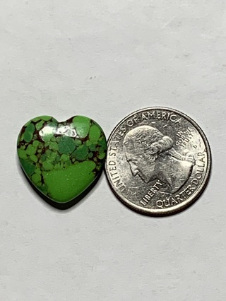 HEALING STONE~#3~GREEN AND RED~HEART-SHAPED~FREE SHIPPING!
