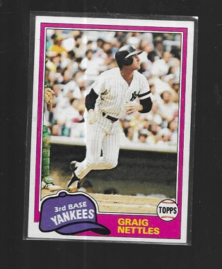 1981 TOPPS GRAIG NETTLES #365