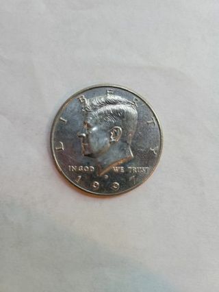 1997d Kennedy half dollar.