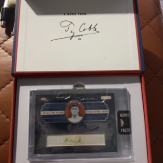 Ty Cobb Ltd. Ed. Authentic Handwritten Relic