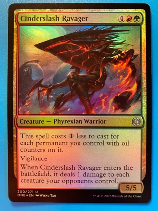 FOIL Cinderslash Ravager Phyrexia: All Will Be One Magic Gathering