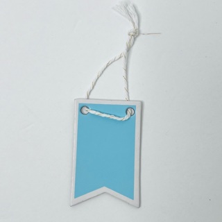 Blue Chalkboard Banner Pennant Gift Tag Label