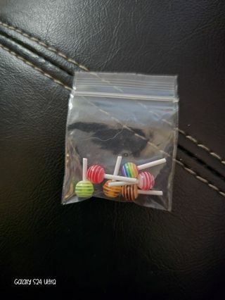 6 PC mini lollipops for nail art