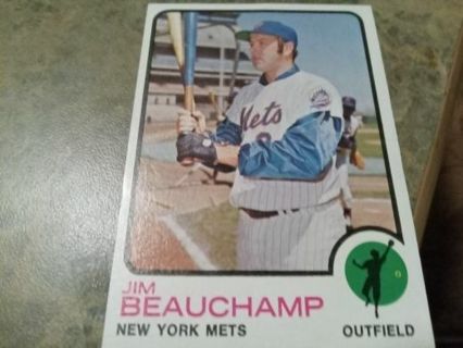 1973 T.C.G. JIM BEAUCHAMP NEW YORK METS BASEBALL CARD# 137