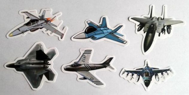 Six Jet/Airplane Stickers #2