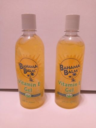 (2) Bahama Balm Vitamin E Gel 16 oz each Relieve Peeling Irritation 470mL