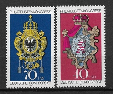 1973 Germany ScB500-1 complete Posthouse signs set of 2 MNH