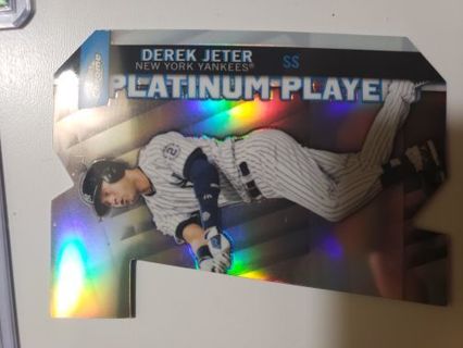 2021 Topps Chrome Update Platinum Players Die-Cut Refractor DEREK JETER SP!