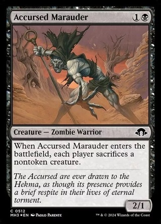 Accursed Marauder Ripple Foil - MH3 0512 - NM - MTG Magic