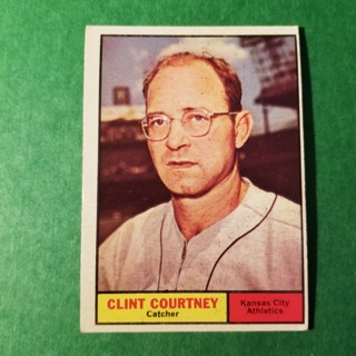 1961 - TOPPS EXMT - NRMT BASEBALL - CARD NO. 342 - CLINT COURTNEY - A'S