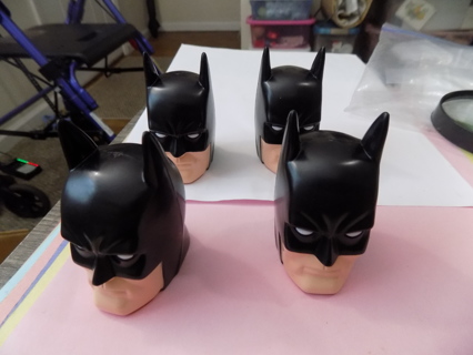 Set of 4 Three inch tall Batman heads shelf sitters toy