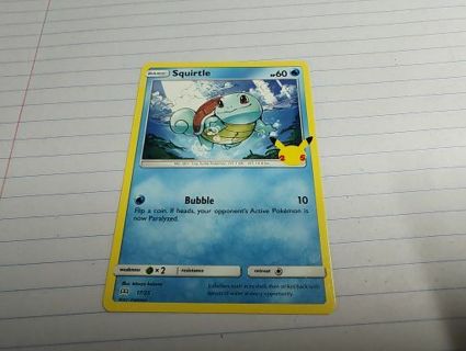 Pokemon Promo McDonald's 2021 Squirtle