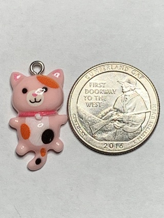 CAT CHARM~#1~PINK~1 CHARM ONLY~FREE SHIPPING!