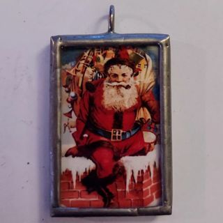 Vintage Santa Claus Charm Pendant