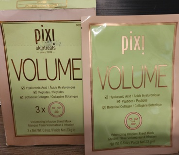 NEW - Pixi Skintreats - Volume Infusion Sheet Mask - package of 3