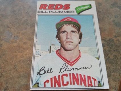 1977 TOPPS BILL PLUMMER CINCINNATI REDS BASEBALL CARD# 239