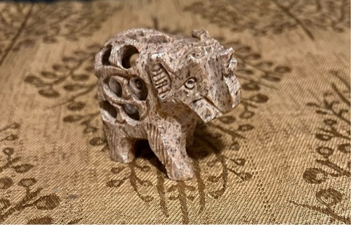 Vintage Hand-carved Soapstone Elephant