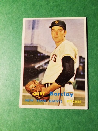 1957 - TOPPS EXMT - NRMT BASEBALL - CARD NO - 361 - CURT BARCLAY - GIANTS