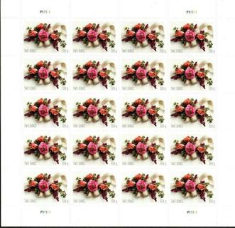 Garden Corsage (Wedding perfect for Invitations )Mint Sheet of 20 Two Ounce Rate Postage Stamp