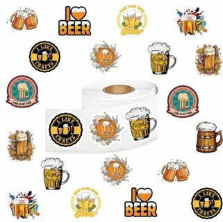➡️⭕(10) 1" I ❤️ BEER STICKERS!!⭕ (SET 1 of 2)