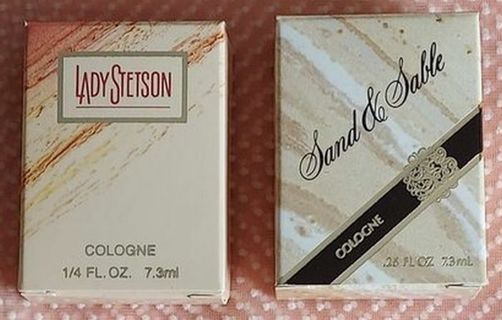 LAST CHANCE ** 2 NEW Miniature Colognes by Coty ~ Sand & Sable / Lady Stetson