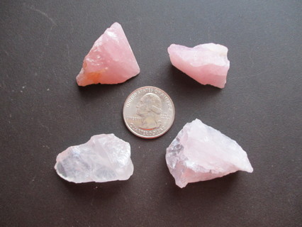 Rose and Clear Quartz Rough Specimens