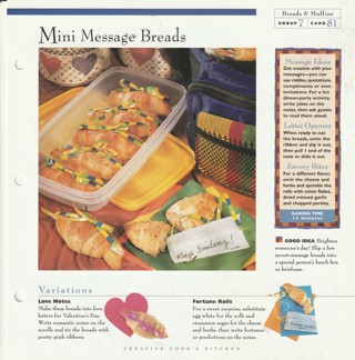 Making Breads & Muffins Leaflet: Mini Message Breads