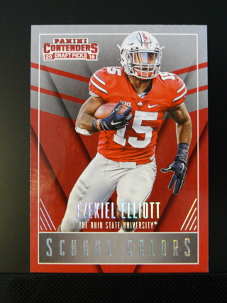 2016 Contenders Draft Picks "School Colors" Ezekiel Elliott Rookie