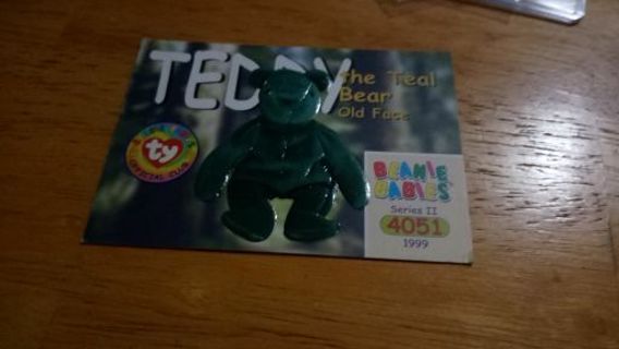 Teddy the Teal Bear - Old Face