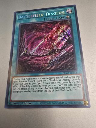 Yugioh Battlefield Tragedy holo card BLMR-EN018