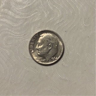 AU~ 1964D Silver dime 