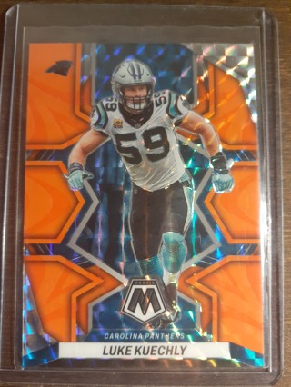 2022 Panini Mosaic Orange Reactive Luke Kuechly Carolina Panthers 