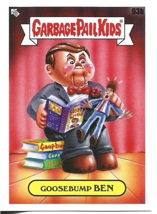 Brand New 2022 Topps Garbage Pail Kids Goosebump Ben Sticker From the Book worms Set 