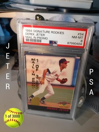 1994 Derek Jeter Mail in Promo 1 of 3000 PSA Graded Rookie