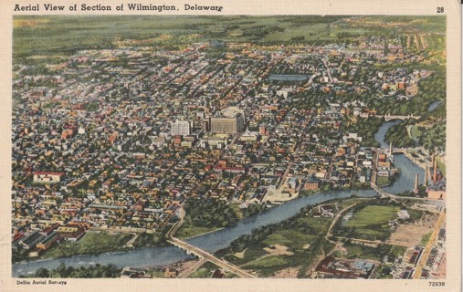 Vintage Used Postcard: g: 1953 Wilmington, Delaware