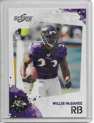 2010 Score NFL Football Willis McGahee Card 