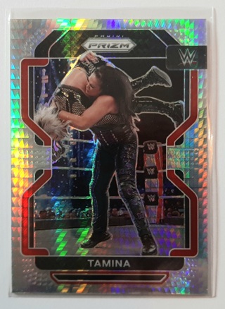 WWE Prizm 2022 -TAMINA Hyper Prizm Rare Parallel #156 NM