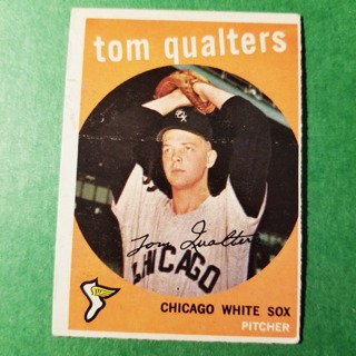 1959 - TOPPS BASEBALL CARD NO. 341 - TOM QUALTERS - WHITE SOX - SHARP