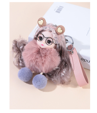 Cute Cartoon Doll Charm Keychain