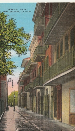 Vintage Used Postcard: 1946 Pirate's Ally, New Orleans, LA