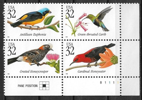 1998 sc3222-5 Tropical Birds MNH PB4