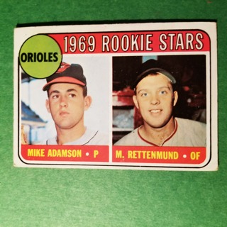 1969 - TOPPS EXMT - NRMT BASEBALL - CARD NO. 66 - ORIOLES ROOKIE STARS - ORIOLES