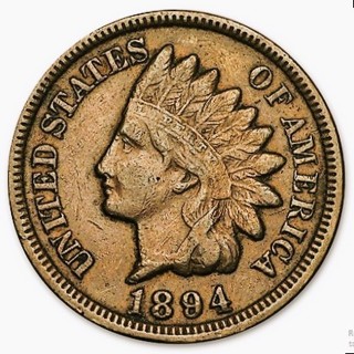 1894 P  Indian Head Cent,  Used, Republic of Hawaii proclaimed, Insured, Refundable. Ships FREE 