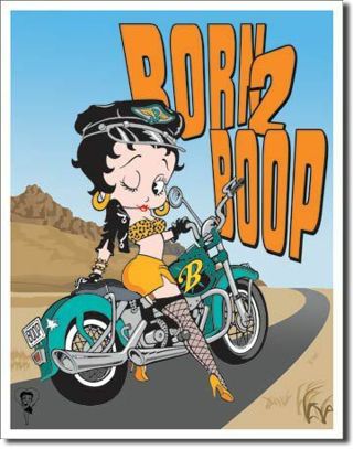 Eet pf 3 betty boop metal signs