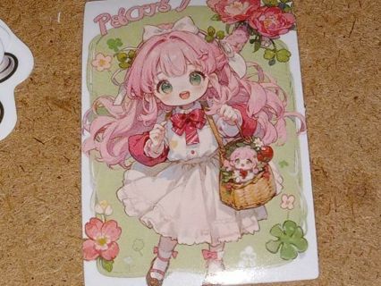 Anime New Cute 1⃣ vinyl sticker no refunds regular mail only Very nice quality!